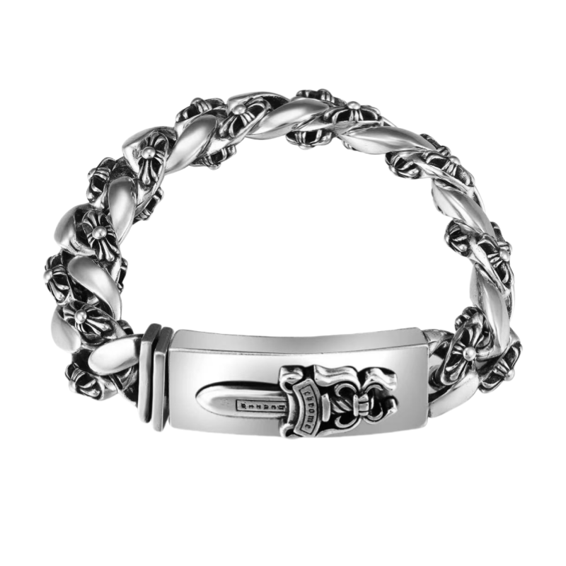 DAGGER ID FANCY LINK CLIP BRACELET 9