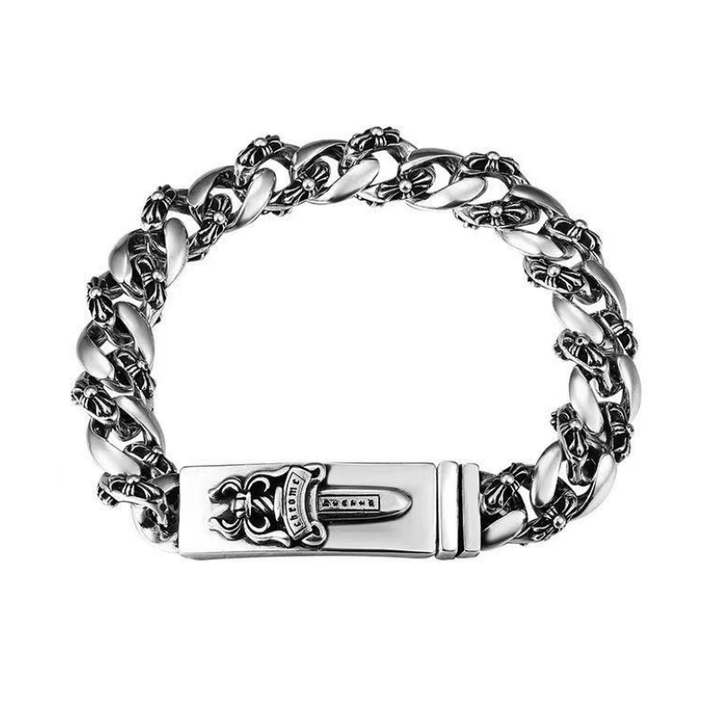 DAGGER ID FANCY LINK CLIP BRACELET 9