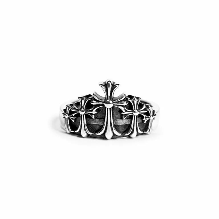 CROSS CROWN RING 5