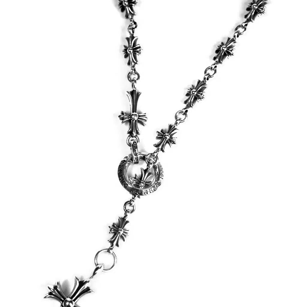 CROSS AND BABYFAT CHARM WITH TINY E CH PLUS CHALK CHAIN