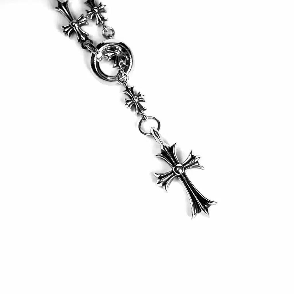 CROSS AND BABYFAT CHARM WITH TINY E CH PLUS CHALK CHAIN