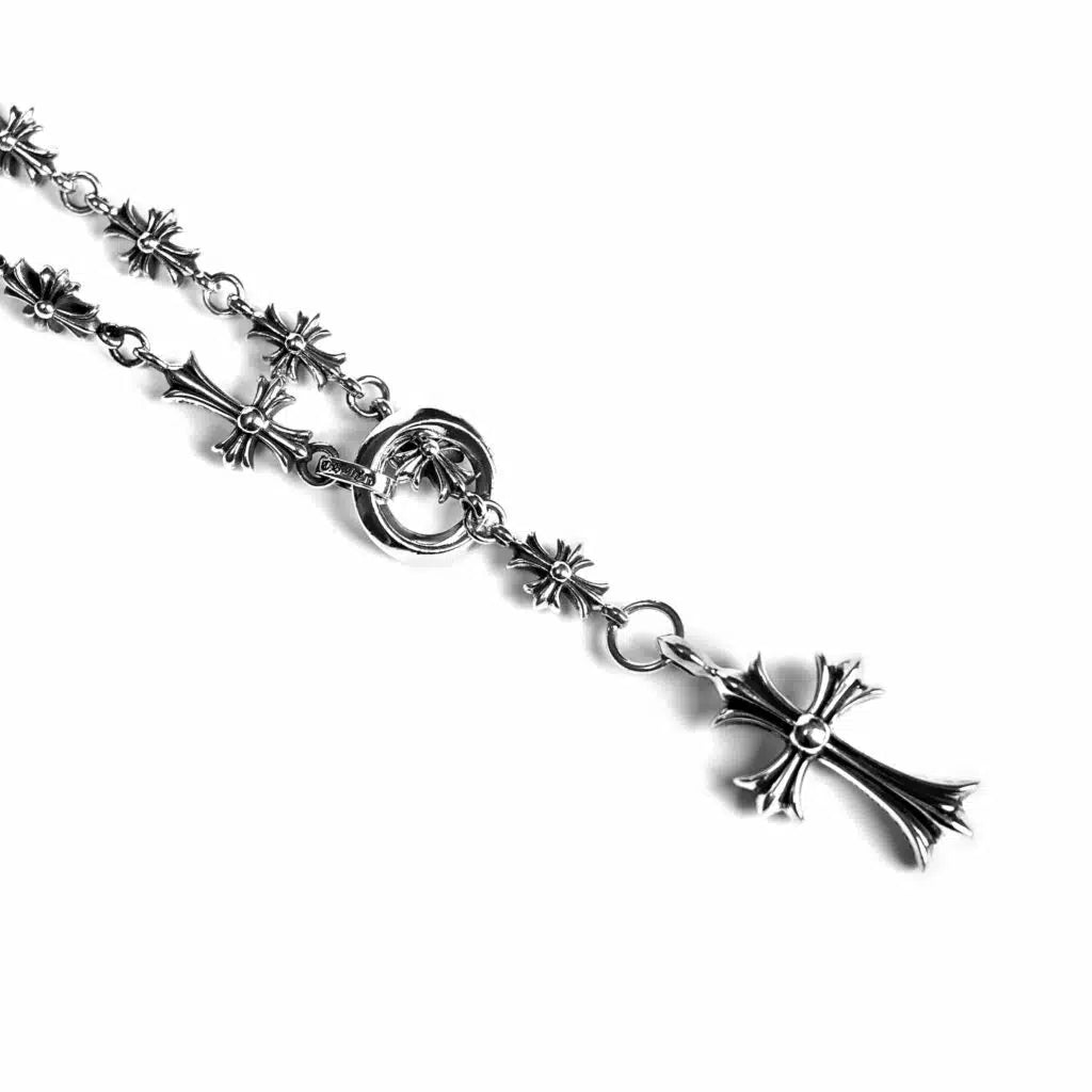 CROSS AND BABYFAT CHARM WITH TINY E CH PLUS CHALK CHAIN