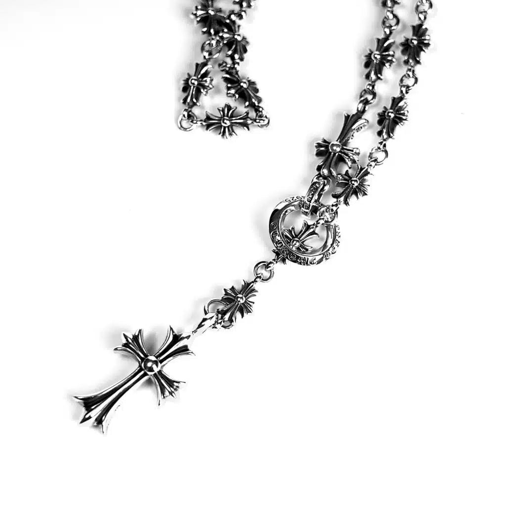 CROSS AND BABYFAT CHARM WITH TINY E CH PLUS CHALK CHAIN