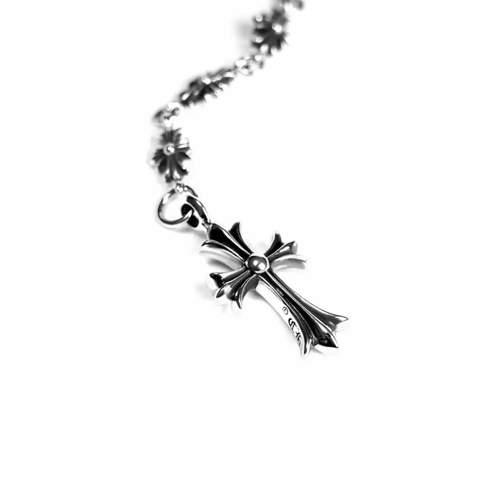 CROSS AND BABYFAT CHARM WITH TINY E CH PLUS CHALK CHAIN