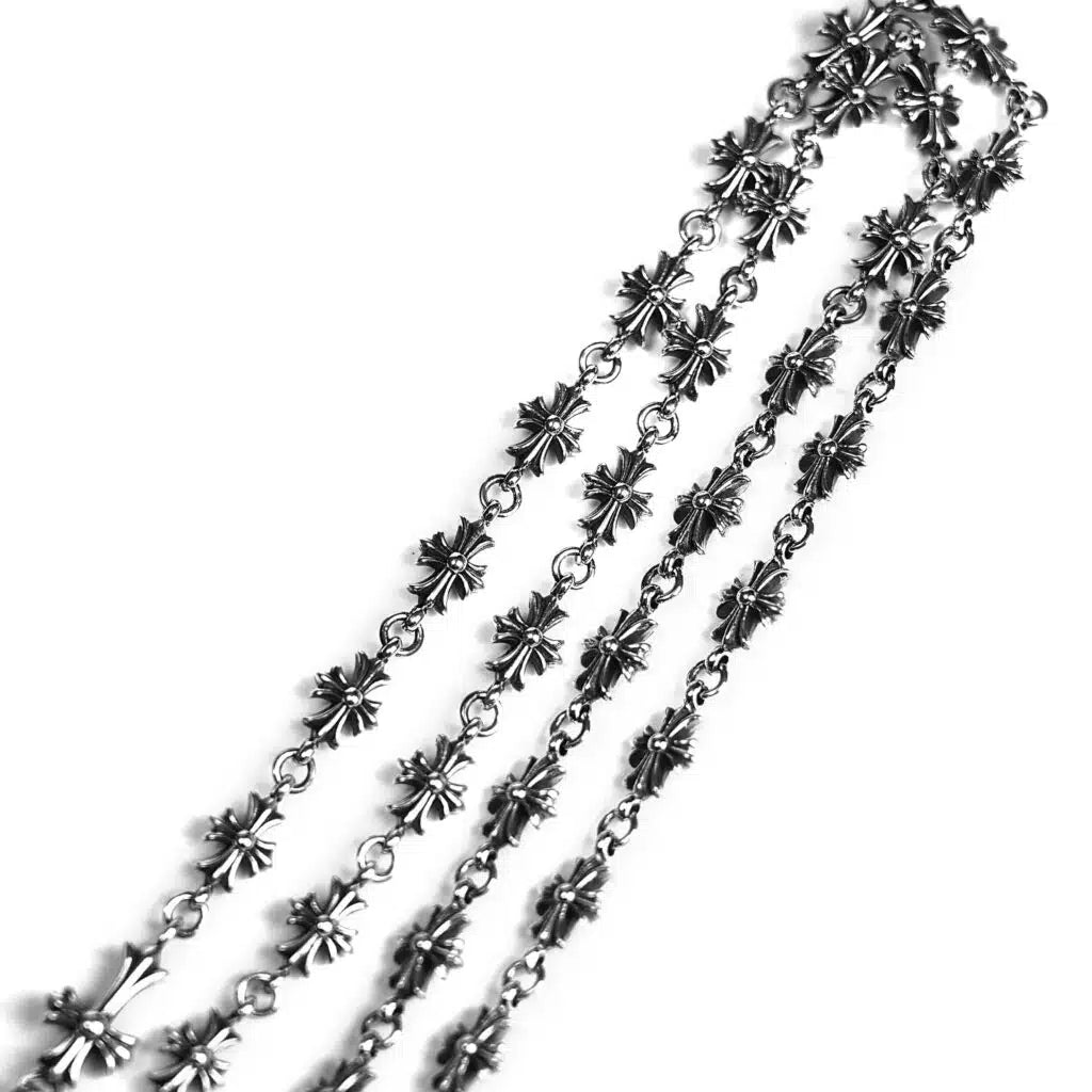 CROSS AND BABYFAT CHARM WITH TINY E CH PLUS CHALK CHAIN