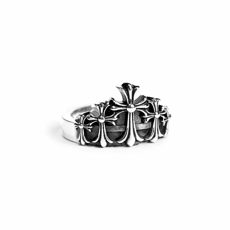 CROSS CROWN RING 5