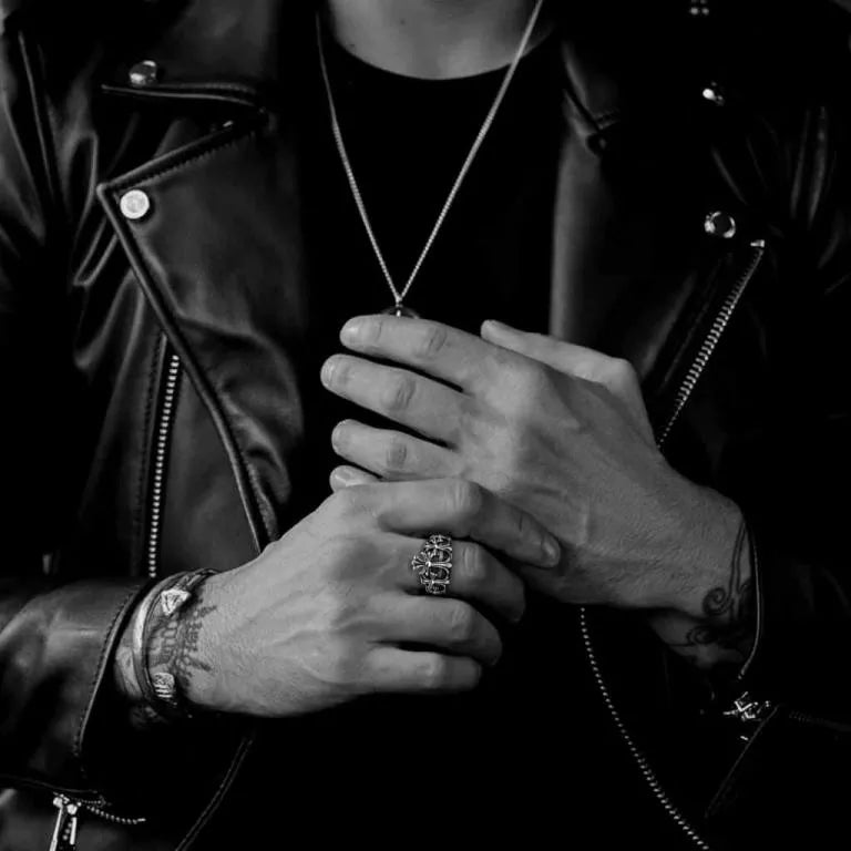 CROSS CROWN RING 5