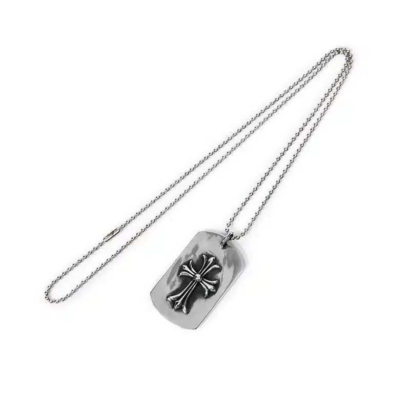 TINY CH CROSS CUTOUT DOG TAG